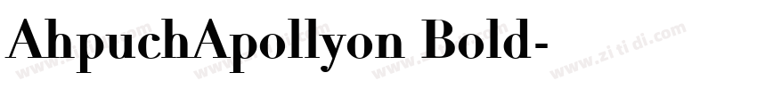 AhpuchApollyon Bold字体转换